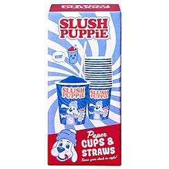 Slush Puppie Paper Cups & Straws