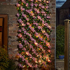 Smart Garden 75 LED Solar In-Lit Pink Blossom Expanding Trellis 180 x 90 cm