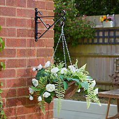 Smart Garden Rose Sensation Faux Decor Hanging Basket