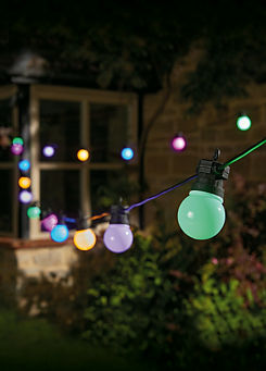 Smart Garden Set of 10 Connectable Party Multi Coloured Festoon Lights