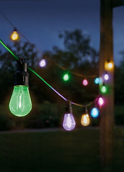 Smart Garden Set of 10 Connectable Vintage Multi Coloured Festoon Lights