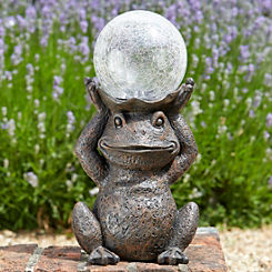 Smart Garden Solar Powered Gazing Frog Figurine with Colour Change & White LED Lights