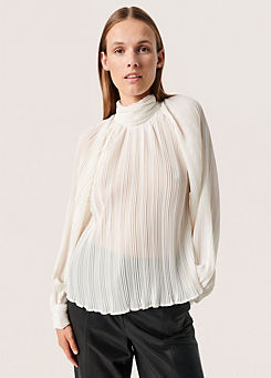 Soaked in Luxury Chrisley Plisse Casual Fit Blouse