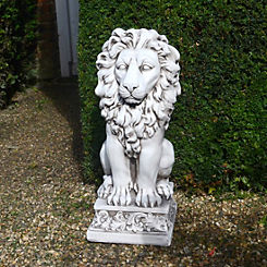 Solstice Sculptures Antique Stone Effect Small Lion