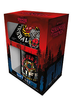 Stranger Things 4 Hellfire Mug Coaster Keychain Gift Set