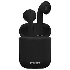 Streetz True Wireless Stereo Semi-In-Ear Earbuds With A 300Mah Charging Case - Black