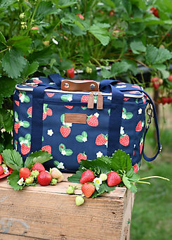 Summerhouse by Navigate Strawberries & Cream Family Navy Cool Bag