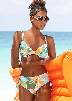 Sunseeker Abstract Leaf Print Underwired Bikini Set