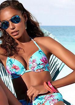 Sunseeker Floral Print Push Up Bikini Top