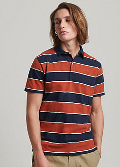 Superdry Vintage Jersey Stripe Short Sleeve Polo Shirt