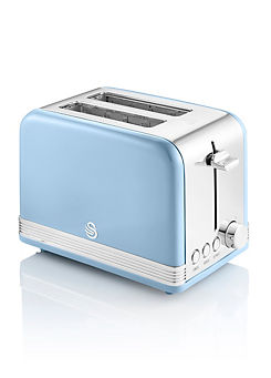 Swan ST19010BLN Retro 2-Slice Toaster - Retro Blue
