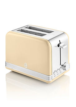 Swan ST19010CN Retro 2-Slice Toaster - Retro Cream