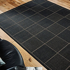 The Homemaker Rugs Collection Check Gel Backed Flat Weave Rug