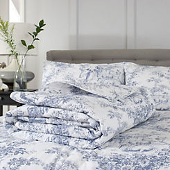 The Lyndon Company Toile Blue 100% Cotton Bedspread