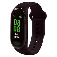 Tikkers Activity Tracker Black Silicone Strap Smart Watch