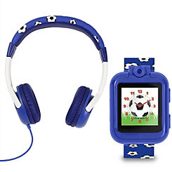 Tikkers Blue Football Interactive Watch & Headphone Set TKS02-0004