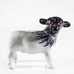 Tilnar Art Brushed Aluminium White Sheep 12cm