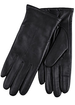 Totes Isotoner Ladies Black One Point Suede SmarTouch™ Gloves