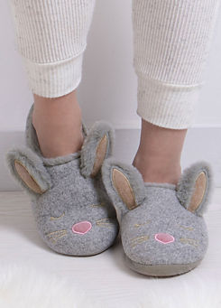 Totes Ladies Novelty Bunny Mule Slippers
