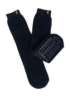 Totes Ladies Recycled Navy 3.0 Tog Thermal Original Slipper Socks