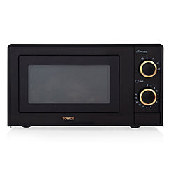 Tower 700W 17 Litre Manual Microwave T24029RG - Black/Rose Gold