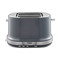Tower Belle 2-Slice Toaster with Defrost and Reheat T20043GRP - Graphite