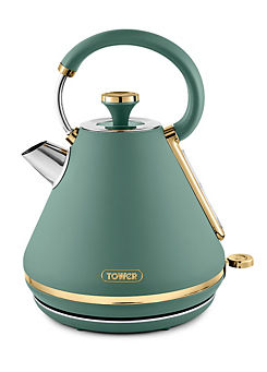 Tower Cavaletto 1.7L Pyramid Kettle 3000W T10044JDE - Jade and Champagne
