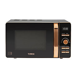 Tower Digital 20L Microwave with 8 Autocook Settings T24021 - Black and Rose Gold