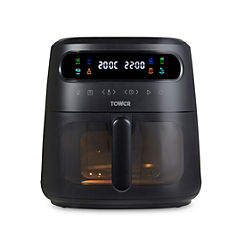 Tower T17123, Vortx Vision 7.5L Air Fryer with Colour Digital Display, Digital Control Panel & 7 One-Touch Pre-sets, 1900W, Black