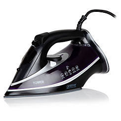 Tower T22013PR CeraGlide Ultra-Speed Steam Iron with Variable Steam Function 3100W - Black and Purple