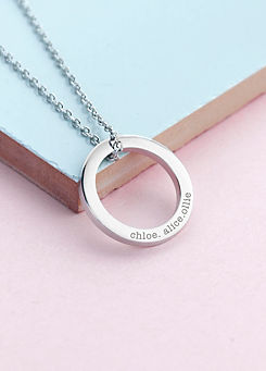 Treat Republic Personalised Family Ring Necklace