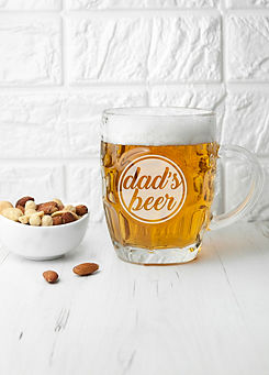 Treat Republic Personalised Statement Dimpled Beer Glass