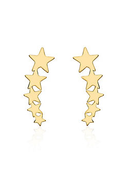 Tuscany Gold 9ct Yellow Gold 5 Stars Stud Earrings