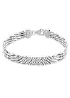 Tuscany Silver Sterling Diamond Cut & Plain Reversible Bracelet