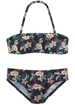 Venice Beach Kids ’Lori’ Floral Print Bandeau Bikini