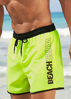 Venice Beach Logo Print Swimming Shorts