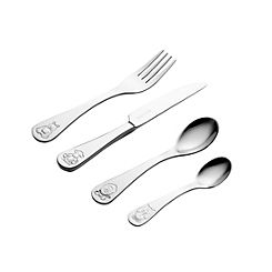 Viners 4 Piece Stainless Steel Kids Jungle Themed Cutlery Set
