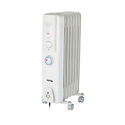 Warmlite 1500W Oil Filled Radiator with Timer - White