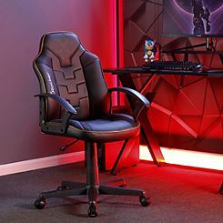 X Rocker Saturn Mid-Back Wheeled Esport Gaming Chair - Black/Gold