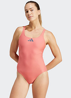 adidas Performance Logo Print Cut-Out Swimsuit