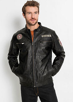 bonprix Faux Leather Biker Jacket