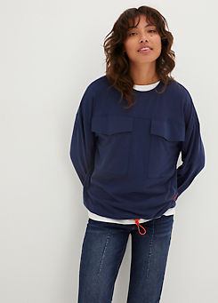 bonprix Flap Pocket Box-Cut Sweatshirt