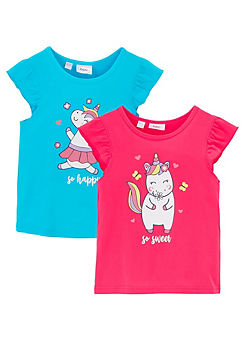 bonprix Kids Pack of 2 Unicorn T-Shirts