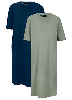 bonprix Pack of 2 Jersey T-Shirt Dresses