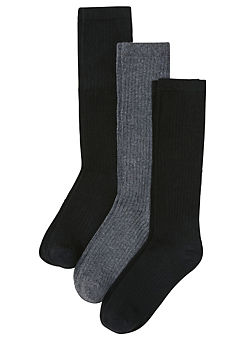 bonprix Pack of 3 Knee High Socks