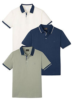 bonprix Pack of 3 Polo Shirts