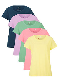 bonprix Pack of 5 Essential T-Shirts