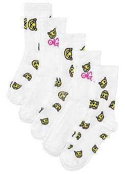 bonprix Pack of 5 Pairs of Tennis Socks