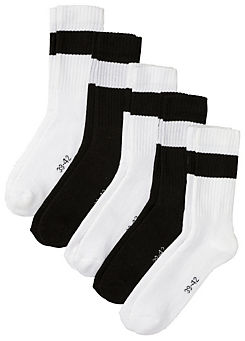 bonprix Pack of 5 Pairs of Thermal Cotton Socks