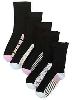 bonprix Pack of 5 Printed Socks